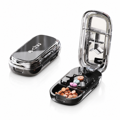 3-in-1 Multi-Cut Pill Splitter with Storage — 1/2, 1/3 & 1/4 Tablet Cutter | UNTIOR