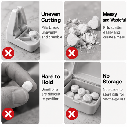 4-Section Pill Cutter with Storage | UNTIOR