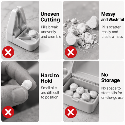 4-Section Pill Cutter with Storage | UNTIOR