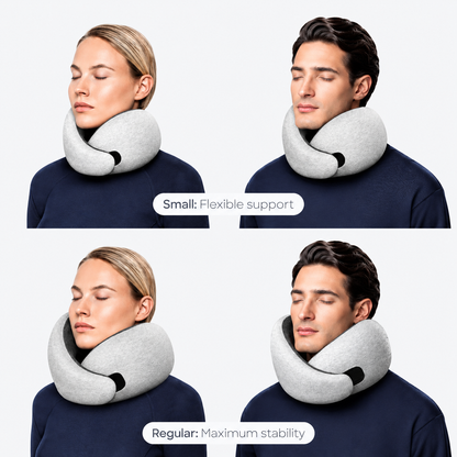 UNTIOR 360° Memory Foam Travel Neck Pillow with Adjustable Fit & Washable Cover