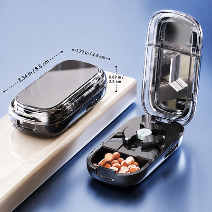 UNTIOR Starlight Tablettenteiler 3-teilig für Tabletten, tragbarer Tablettenspalter für präzises Teilen