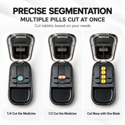 4-Section Pill Cutter with Storage | UNTIOR