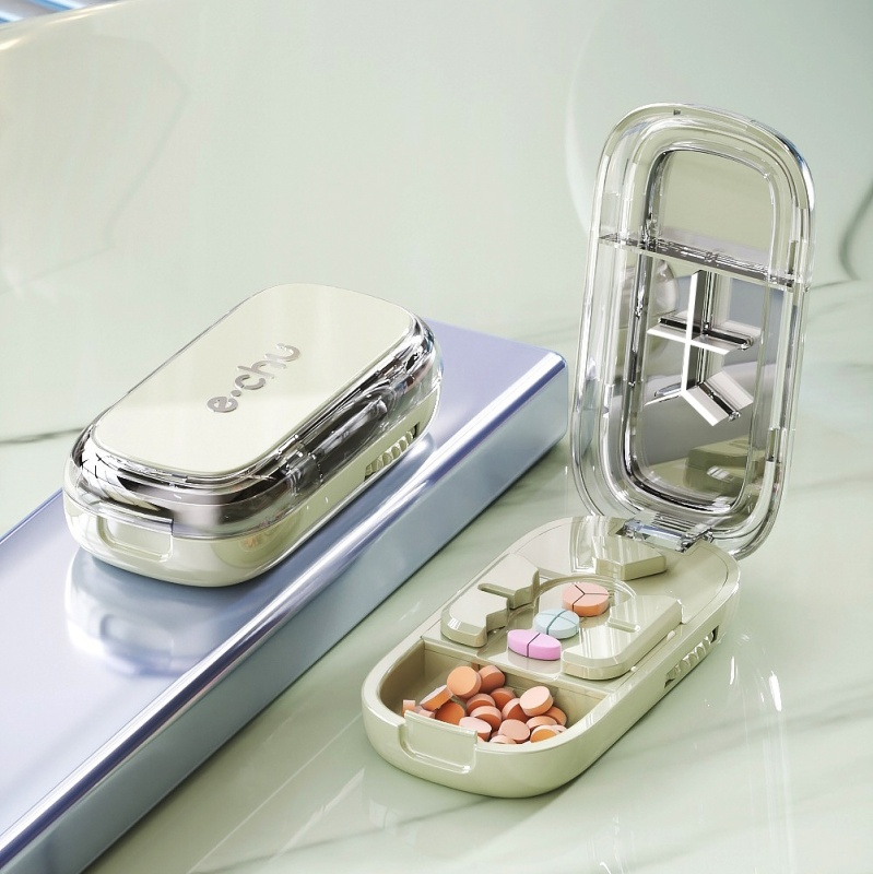 3-in-1 Multi-Cut Pill Splitter with Storage — 1/2, 1/3 & 1/4 Tablet Cutter | UNTIOR