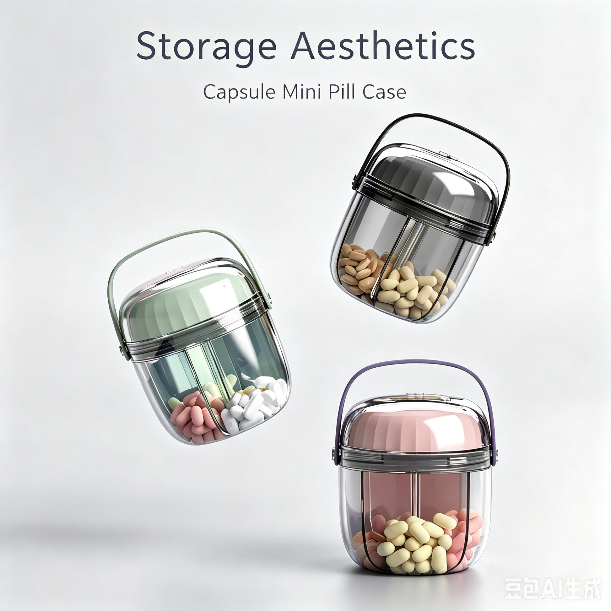UNTIOR capsule mini pill case collection, aesthetic storage design for smart daily life