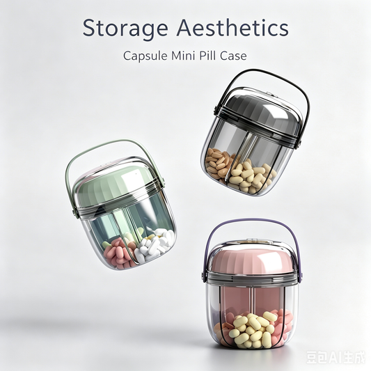 UNTIOR capsule mini pill case collection, aesthetic storage design for smart daily life