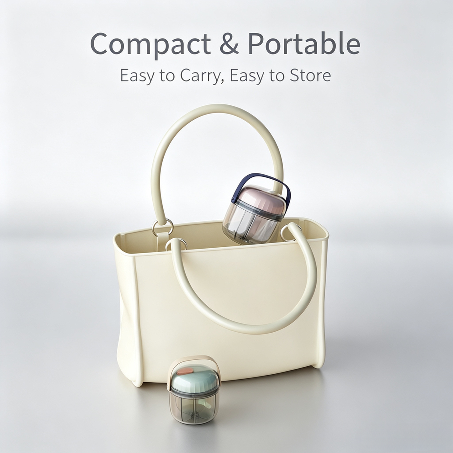 Compact portable UNTIOR pill organizer, mini travel pill box easy to carry in handbag