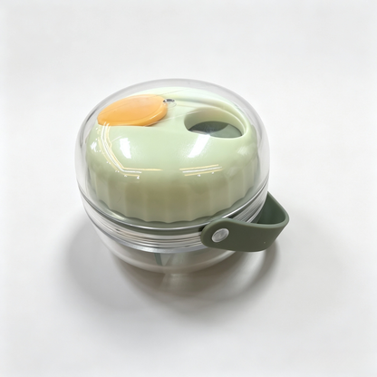 UNTIOR small size green pill case, mini sealed 4 compartment travel pill dispenser for purse