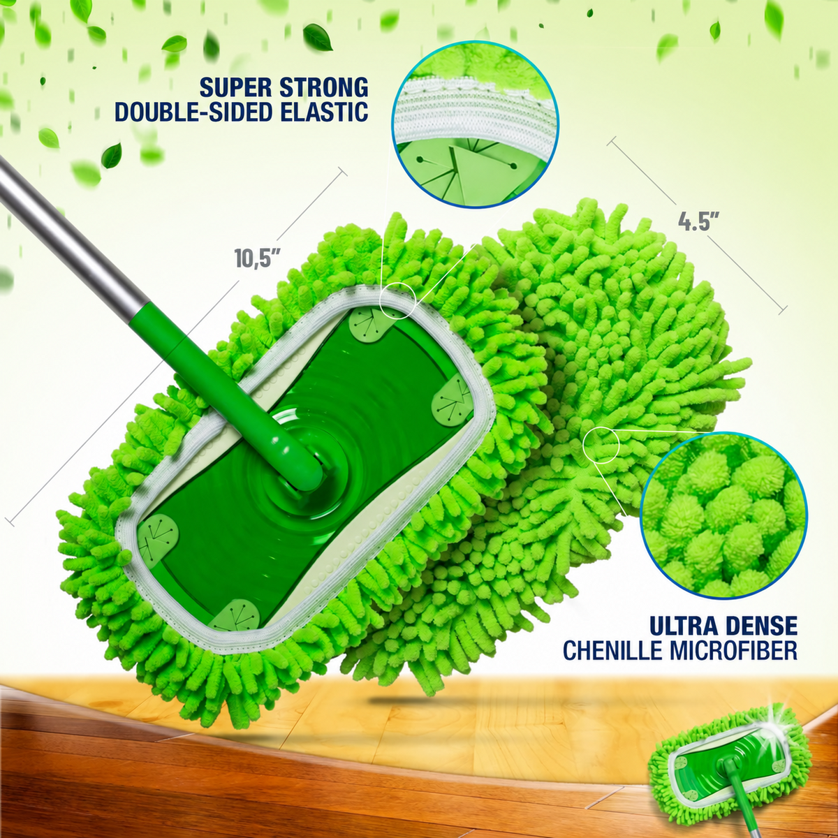 Chenille Microfiber Mop Pad Cover – Washable & Reusable Floor Cleaner | UNTIOR
