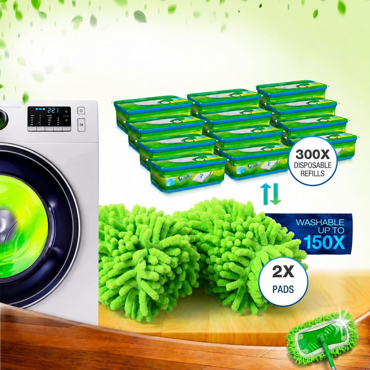 Chenille Microfiber Mop Pad Cover – Washable & Reusable Floor Cleaner | UNTIOR