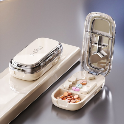 3-in-1 Multi-Cut Pill Splitter with Storage — 1/2, 1/3 & 1/4 Tablet Cutter | UNTIOR